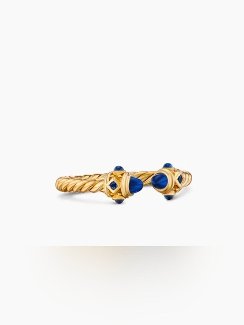 David Yurman RENAISSANCE® RING18K Yellow Gold with Blue Sapphires, 2.3mm Size 8